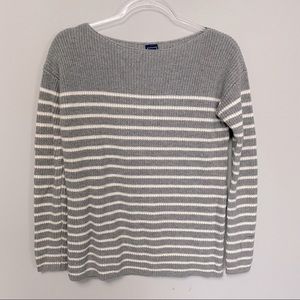 WORN ONCE Gray striped sweater from gap